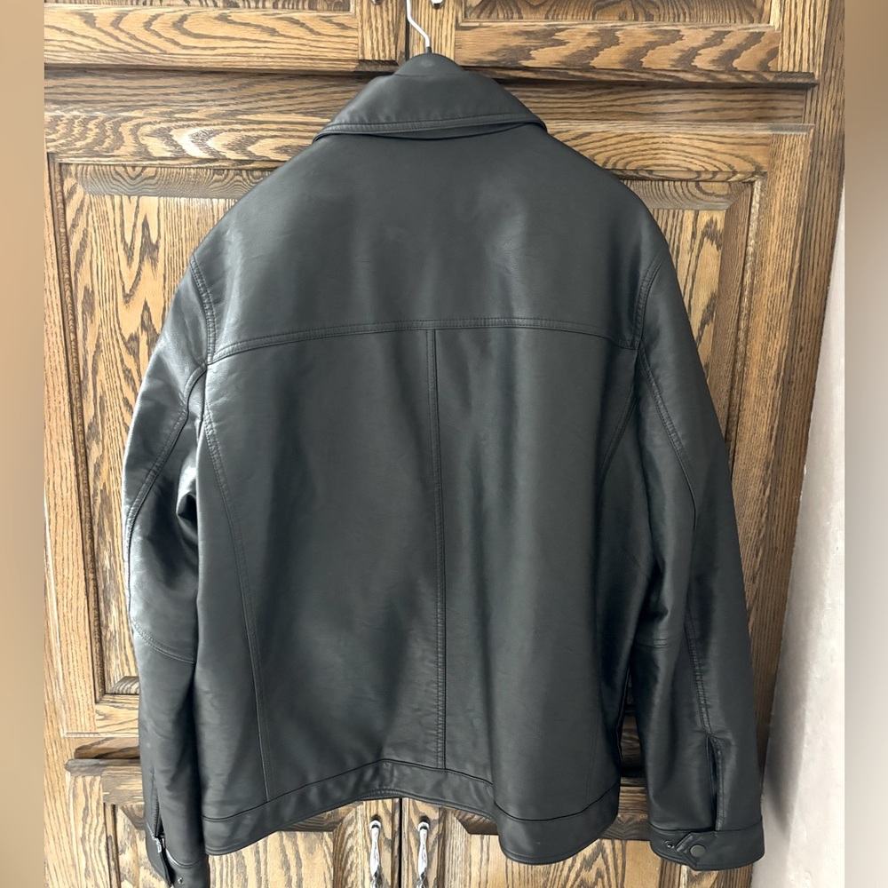 Tommy Hilfiger Black Leather Bomber Jacket - Picture 4 of 8